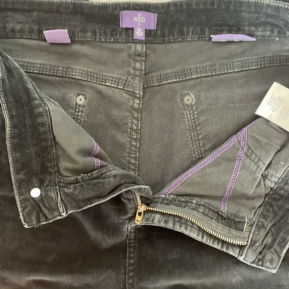 NYDJ slim stretchy black corduroy velvet lift tuck technology leggings size 16 - Picture 8 of 14